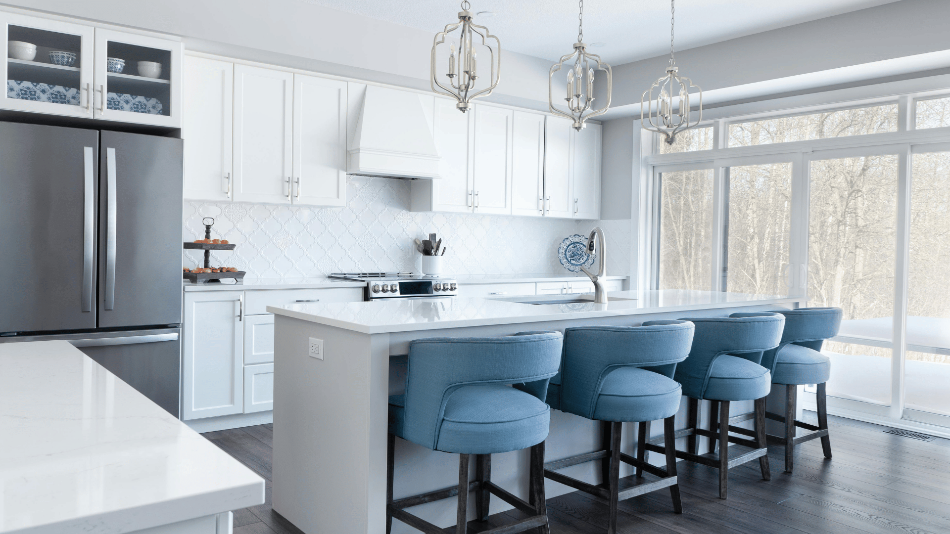 Shaker-style kitchen cabinets and hardware