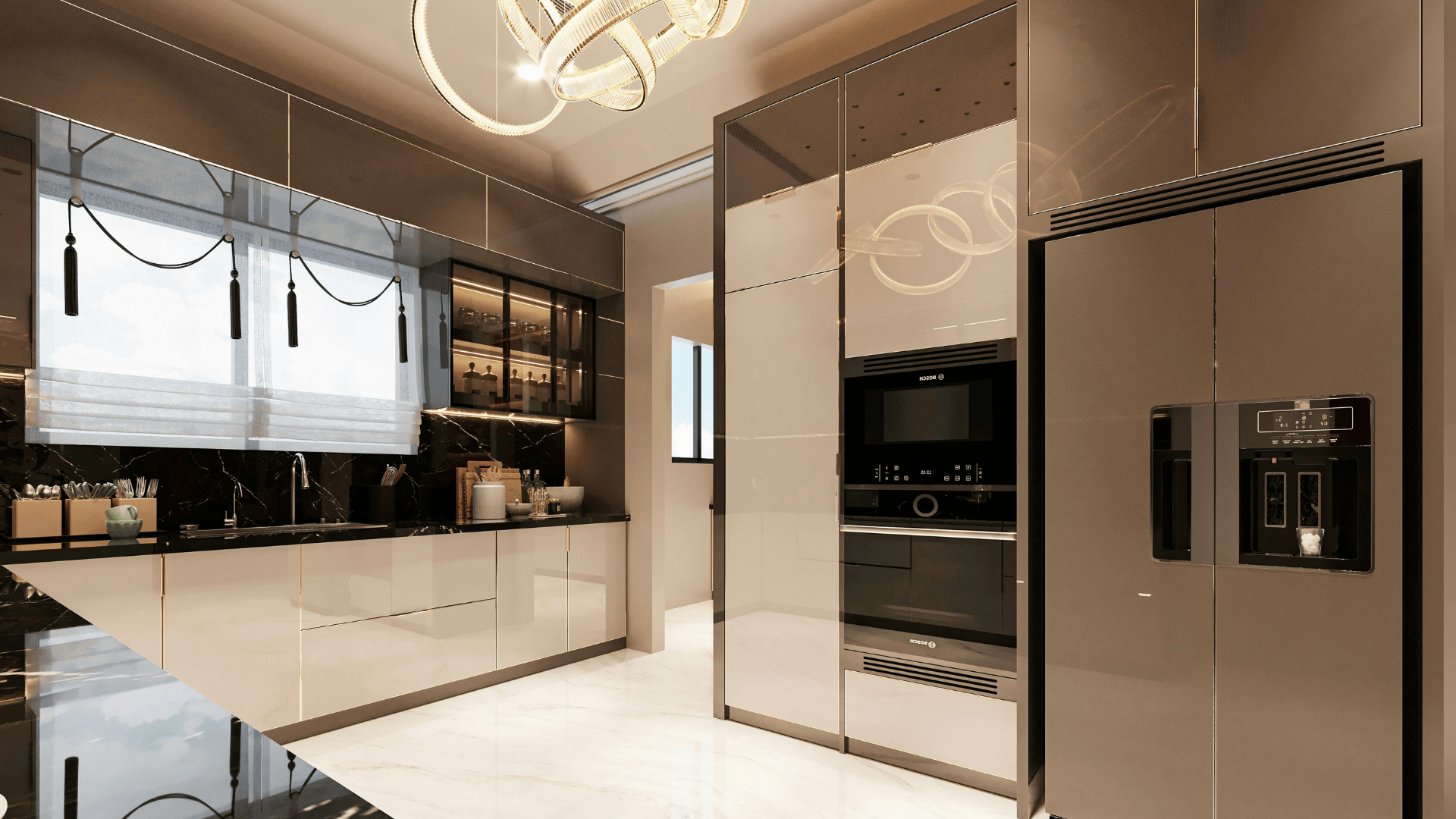 Modern kitchen renovation with cabinetry and benchtops